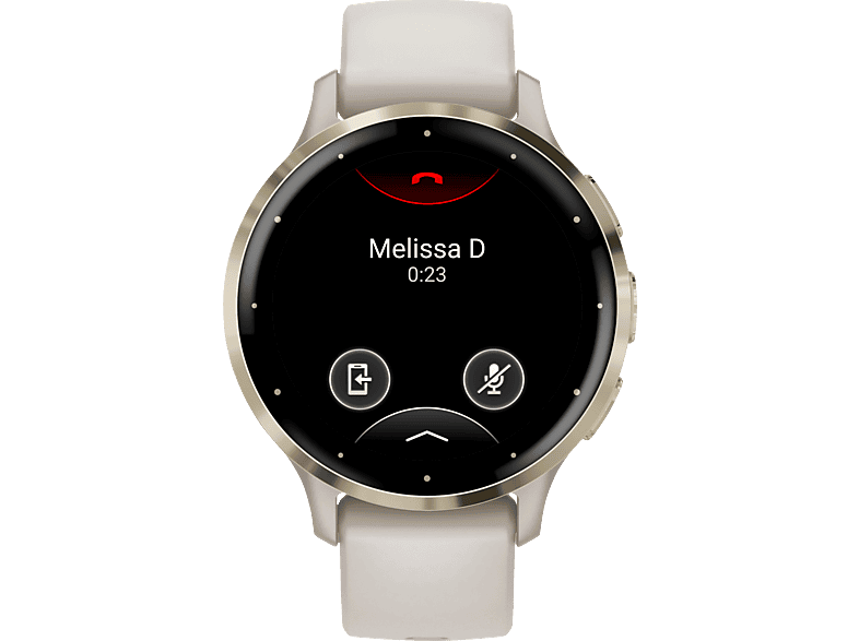 GARMIN VENU® 3s Smartwatch faserverstärktes Polymer Silikon, 18 mm, Elfenbein/Softgold von GARMIN