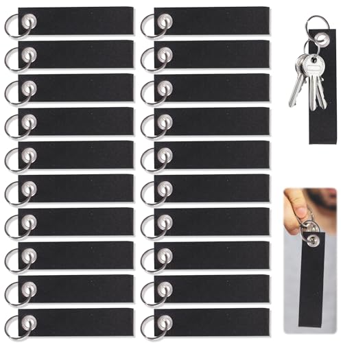 GAROMIA Filz Schlüsselanhänger, 20 Filz Schlüsselanhänger mit Edelstahl Ring Personalisiert Schlüsselanhänger DIY Dekoration Handwerk Schlüsselanhänger Filz Schlüsselbänder für Basteln, Schwarz GAROMIA Filz Schlüsselanhänger, 20 Filz Schlüsselanhänger mit Edelstahl Ring Personalisiert Schlüsselanhänger DIY Dekoration Handwerk Schlüsselanhänger Filz Schlüsselbänder für Basteln, Schwarz von GAROMIA
