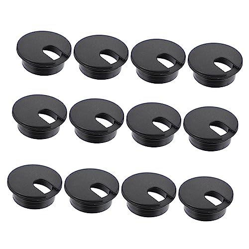 GAROZATION 12st Kabellochabdeckung Drahtabdeckungen Für Kabel Anstieg Veranstalter Ösen Buchse Stecker Auslauf Mehrfachsteckdose Lösbar Draht-Organizer Multi Kabelbinder Black Plastik von GAROZATION