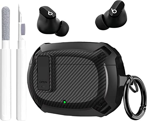 Beats Studio Bud Case Cover Lock Clip mit Reinigungsset, GARTOO Schutzhülle mit Reinigungsstift & Schlüsselanhänger für Beat Studio Bud, stoßfeste Schale für Männer, Frauen, Mädchen, Jungen, Schwarz Beats Studio Bud Case Cover Lock Clip mit Reinigungsset, GARTOO Schutzhülle mit Reinigungsstift & Schlüsselanhänger für Beat Studio Bud, stoßfeste Schale für Männer, Frauen, Mädchen, Jungen, Schwarz von GARTOO