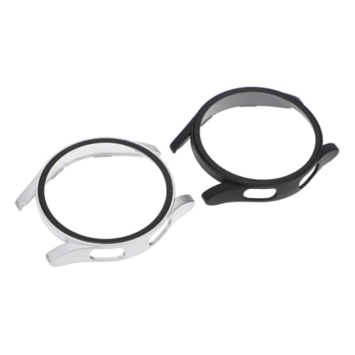 GARVALON 2 STK Uhrengehäuse Watch case tischgehäuse Uhrenschutzabdeckung Uhrenschutz Zubehör Uhrenschale 4 Displayschutzfolie Kratzfester Schutz Uhrenrahmen Smartwatch-Rahmenabdeckung Glas von GARVALON