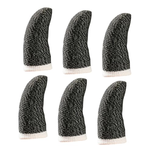 GARVALON Finger Sleeve Cover 6 Stück Handy Spiel Daumen - Schweiß Finger Schwarz Für Gaming GARVALON Finger Sleeve Cover 6 Stück Handy Spiel Daumen - Schweiß Finger Schwarz Für Gaming von GARVALON