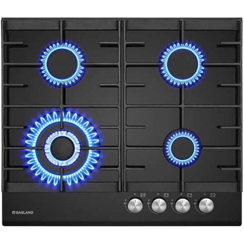 GASLAND GH604BF Glas Gaskochfeld, Gas Kochfeld mit Wok Brenner 4 Flammig, Gas Einbau Gaskochfeld, 60 cm Schwarz Glasherd, Butan Gas Kocher 8000 Watt, LPG/Erdgas GASLAND GH604BF Glas Gaskochfeld, Gas Kochfeld mit Wok Brenner 4 Flammig, Gas Einbau Gaskochfeld, 60 cm Schwarz Glasherd, Butan Gas Kocher 8000 Watt, LPG/Erdgas von GASLAND