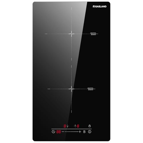 GASLAND IH30BF 30 cm Einbau-Induktionskochfeld, 2 Kochzonen, autarkes Elektrokochfeld mit Slider-Touch-Bedienung, PowerBoost, Kindersicherung, Timer-Funktion, 3500W (Ohne Stecker) von GASLAND