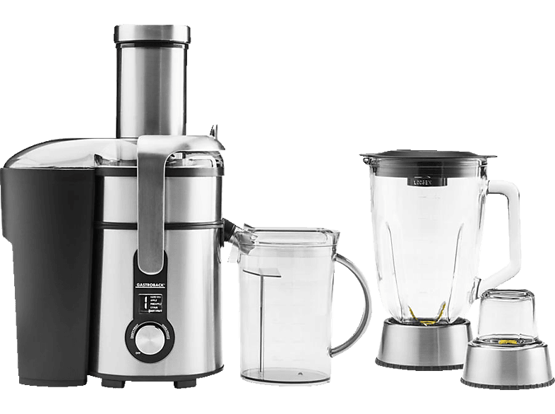GASTROBACK 40153 Design Multijuicer Digital Pro Entsafter 1300 Watt, Silber von GASTROBACK