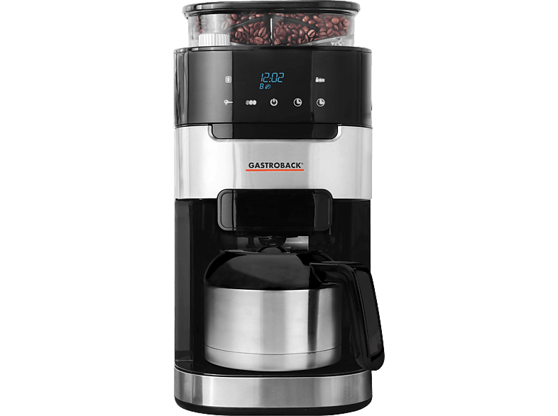 GASTROBACK 42711S Grind & Brew pro Thermo Kaffeemaschine Schwarz/Edelstahl von GASTROBACK