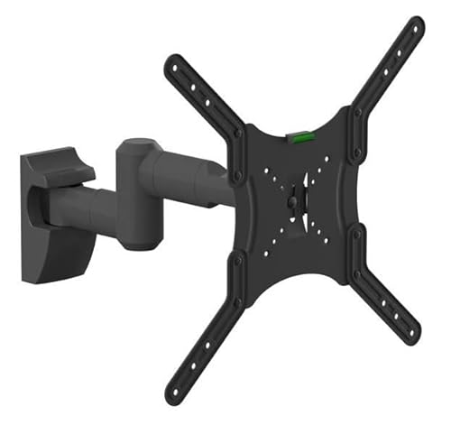 TV Wandhalterung für 17-43 Zoll Fernseher| Schwenkbar Neigbar Kippbar Ausziehbar | Monitor Wand Halterung für VESA 75x75-400x400 (Lochabstand) | 35kg Tragkraft | Wandhalter Halter Schwarz von GB ONE
