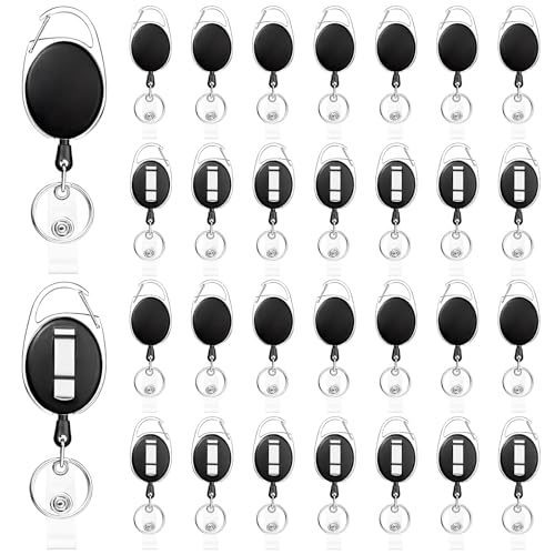GBACHOOSE 30 Stück Schlüsselanhänger Ausziehbar, Ausweishalter Ausziehbar, Einziehbarer Ausweishalter mit Karabiner, Karabiner ID Card Badge Clips für Ausweise, Namen Kartenhalter, Schlüsselkarten GBACHOOSE 30 Stück Schlüsselanhänger Ausziehbar, Ausweishalter Ausziehbar, Einziehbarer Ausweishalter mit Karabiner, Karabiner ID Card Badge Clips für Ausweise, Namen Kartenhalter, Schlüsselkarten von GBACHOOSE