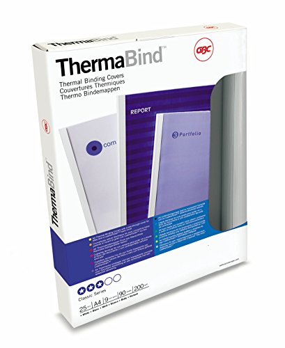 GBC 45440 Thermobindemappe, Klarsichtfolie/Hochglanzkarton, 3 mm, 25 Stück von GBC