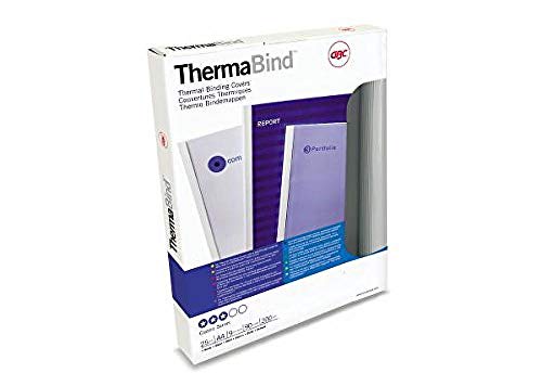 GBC 45448 Thermobindemappe Thermabind Standard Retail, Klarsichtfolie/Karton, 9 mm, 25 Stück, weiß von GBC