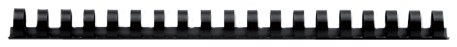 GBC CombBind Binderücken, strukturierter Kunststoff, 8 mm, für 45 Blatt, A4, schwarz, Ref 4400442 [100 Stück] von GBC