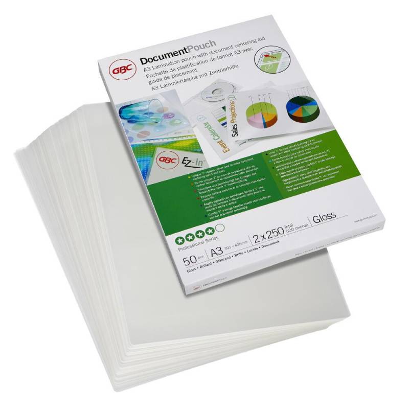 GBC Laminierfolien glänzend 250 mikron A3 von GBC