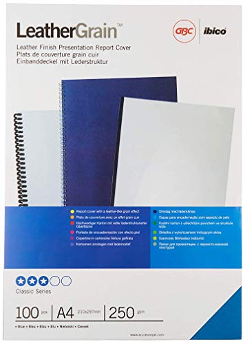 LeatherGrain Umschlagmaterial, A4, 100 Stück, blau LeatherGrain Umschlagmaterial, A4, 100 Stück, blau von GBC