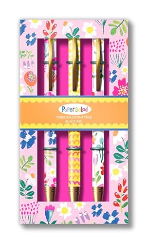 GBCC Paper Salad PSS0015 Stifte-Set, rosa Blumendruck-Box, 3 Stück von GBCC