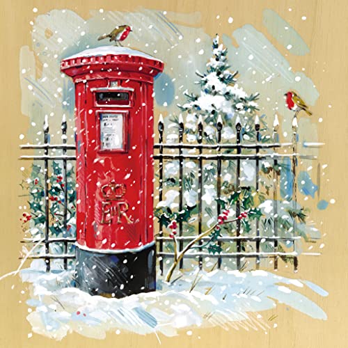 Medici Cards Box mit 12 Künstlerischen Weihnachtskarten – "Christmas Post" – festliche Illustration mit Goldfolien-Detail – von der großen britischen Kartenfirma Medici Cards Box mit 12 Künstlerischen Weihnachtskarten – "Christmas Post" – festliche Illustration mit Goldfolien-Detail – von der großen britischen Kartenfirma von GBCC