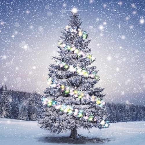 The Great British Card Company Weihnachtskarten, Motiv: Weihnachtsbaum im Schnee, umweltfreundlich und recycelbar, 10 Stück von GBCC