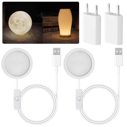 2 Stück 3D-Drucker LED-Lampen-Kit für Bambu Lab A1/A1mini/P1S/P1P/X1C, 3W Bambuolab 3D Drucker Zubehör Kreative DIY LED-Lampe Kits, Nachtlicht Modelle 3D Druck Zubehör Mit USB-Adapter 2 Stück 3D-Drucker LED-Lampen-Kit für Bambu Lab A1/A1mini/P1S/P1P/X1C, 3W Bambuolab 3D Drucker Zubehör Kreative DIY LED-Lampe Kits, Nachtlicht Modelle 3D Druck Zubehör Mit USB-Adapter von GBKDQQ