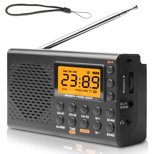 Tragbares DAB+Radio, AM,FM,SW Kofferradio mit LCD-Display, Batteriebetrieb, Eingebautem Lautsprecher Alarm Sleep Timer Kopfhöreranschluss, Küchenradio 35 Voreinstellungen Kleines DAB-Radio Tragbares DAB+Radio, AM,FM,SW Kofferradio mit LCD-Display, Batteriebetrieb, Eingebautem Lautsprecher Alarm Sleep Timer Kopfhöreranschluss, Küchenradio 35 Voreinstellungen Kleines DAB-Radio von GBKDQQ