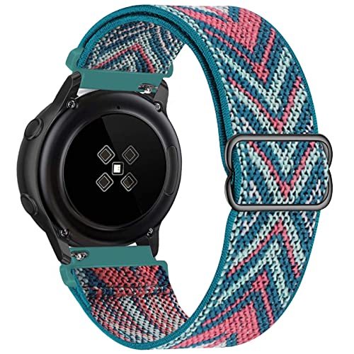 GBPOOT 20mm Armband Kompatibel mit Samsung Galaxy Watch 5/Watch 5 Pro/Watch 4/Watch 4 Classic 42 mm 46 mm/Active 2(40mm/44mm)/Watch 3 41mm/Gear S2 Classic,Nylon Armbänder,Green Arrow,20mm von GBPOOT