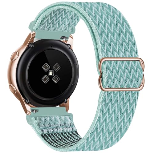 GBPOOT 20mm Armband Kompatibel mit Samsung Galaxy Watch 5/Watch 5 Pro/Watch 4/Watch 4 Classic 42 mm 46 mm/Active 2(40mm/44mm)/Watch 3 41mm/Gear S2 Classic,Nylon Armbänder,Marine Green,20mm von GBPOOT