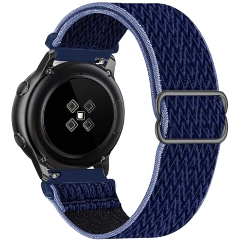 GBPOOT 20mm Armband Kompatibel mit Samsung Galaxy Watch 5/Watch 5 Pro/Watch 4/Watch 4 Classic 42 mm 46 mm/Active 2(40mm/44mm)/Watch 3 41mm/Gear S2 Classic,Nylon Armbänder,Midnight Blue,20mm von GBPOOT