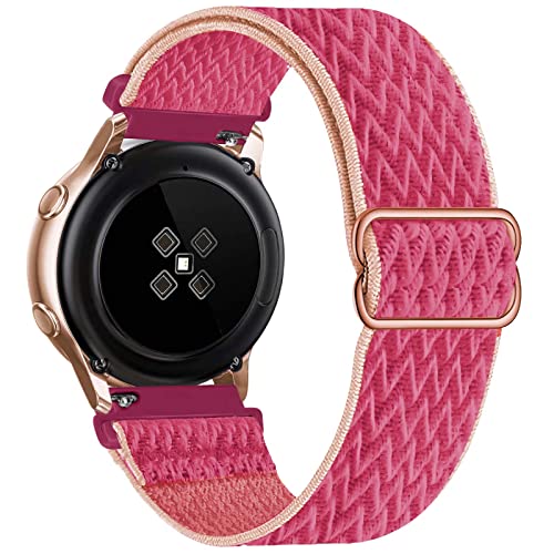 GBPOOT 20mm Armband Kompatibel mit Samsung Galaxy Watch 5/Watch 5 Pro/Watch 4/Watch 4 Classic 42 mm 46 mm/Active 2(40mm/44mm)/Watch 3 41mm/Gear S2 Classic,Nylon Armbänder,Pomegranate,20mm von GBPOOT