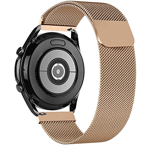 GBPOOT 20mm Armband Kompatibel mit Samsung Galaxy Watch 6/5/5 Pro/Watch 4/Watch 4 Classic/Active/Active 2/Galaxy Watch 3 41mm/Watch 42mm/Gear S2 Classic,Edelstahl Mesh Metall Uhrenarmband,20mm von GBPOOT