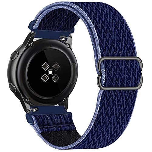 GBPOOT 22mm Armband Kompatibel mit Samsung Galaxy Watch 3(45mm/44mm)/Watch 46mm/Gear S3 Classic/ GT2,für Watch GT/GT 2 46mm/Watch GT2 e/GT2 Pro Nylon Uhrenarmband,Midnight Blue,22mm von GBPOOT