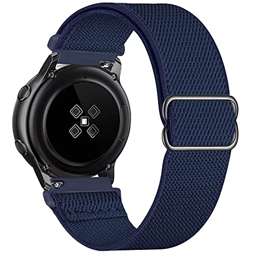 GBPOOT 22mm Armband Kompatibel mit Samsung Galaxy Watch 3(45mm/44mm)/Watch 46mm/Gear S3 Classic/ GT2,für Watch GT/GT 2 46mm/Watch GT2 e/GT2 Pro Nylon Uhrenarmband,Navy Blue,22mm von GBPOOT