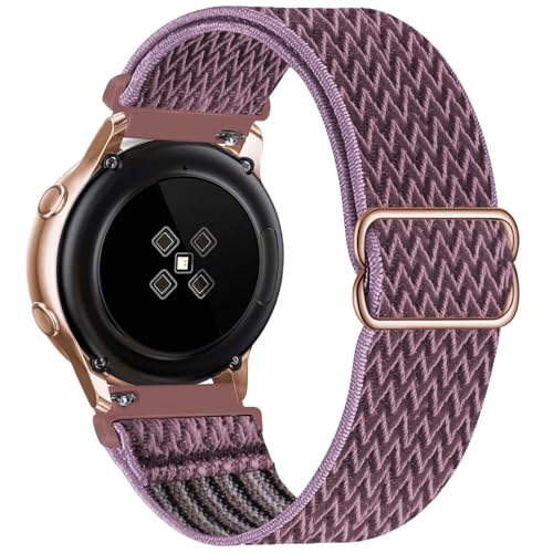 GBPOOT 22mm Armband Kompatibel mit Samsung Galaxy Watch 3(45mm/44mm)/Watch 46mm/Gear S3 Classic/ GT2,für Watch GT/GT 2 46mm/Watch GT2 e/GT2 Pro Nylon Uhrenarmband,Smokey Mauve,22m von GBPOOT