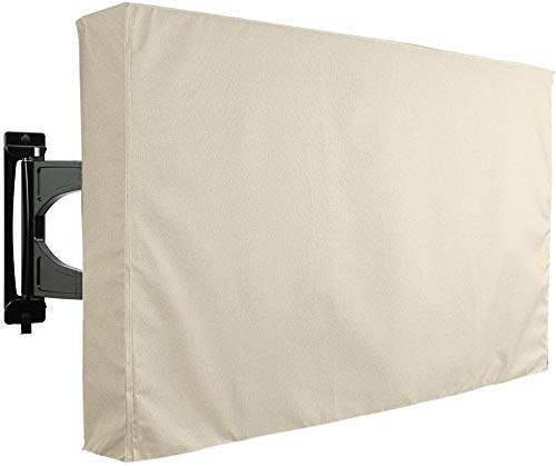 GBSONGLIANGBO Tv Abdeckung,Tv Schutzhülle Outdoor-TV-Cover - Fits 30-58 Zoll TV -Ultima - 600 Denier Polyester Fade Resistant Full Coverage Wetter TV-Schutz(55 to 58 inch) von GBSONGLIANGBO