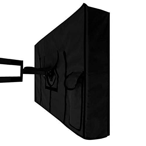 GBSONGLIANGBO Tv Abdeckung,Tv Schutzhülle Wasserdichte Im Freien TV-Abdeckung Set Abdeckung Staubdichtes Oxford Schwarz Television Fall TV 22 ‚‘ Zu 70 ‚‘ Zoll(65 inch to 70 inch) von GBSONGLIANGBO