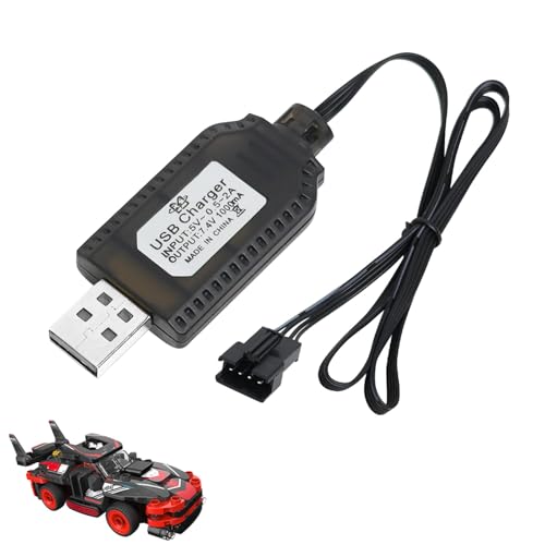 RC Ladekabel 7,4V LiPo Akku Ladegerät USB Kabel mit SM-4P Stecker, kompatibel mit RC Autos, Drohnen, Quadcopter,Ferngesteuerten Spielzeugen,Sicheres Laden,elektrisches Auto ladekabel akku (1PCS) von GBULTR