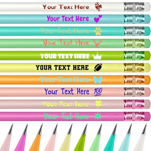 Personalisierte Bleistifte, personalisierbar mit Ihrem Namen, Text, Logo, individueller Großbleistift für Kinder, Schulanfang, Schreiben, Bürobedarf Personalisierte Bleistifte, personalisierbar mit Ihrem Namen, Text, Logo, individueller Großbleistift für Kinder, Schulanfang, Schreiben, Bürobedarf von GBVllexuii