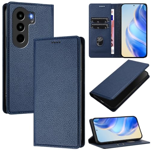 GBWQPLJV Business-Telefonhülle mit Kartenfach, Anti-Drop, kompatibel mit Itel Power 70 Power70, Magnethülle, multifunktionale Lederhalterung (itel Power 70, blau) von GBWQPLJV