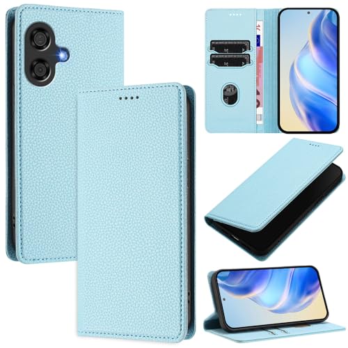 GBWQPLJV Fashion Business Schutzhülle für Coolpad Cool 40i CoolpadCool40i, mit Magnetverschluss, Kartenschlitz, Brieftaschenclip, Lederhülle, Himmelblau von GBWQPLJV