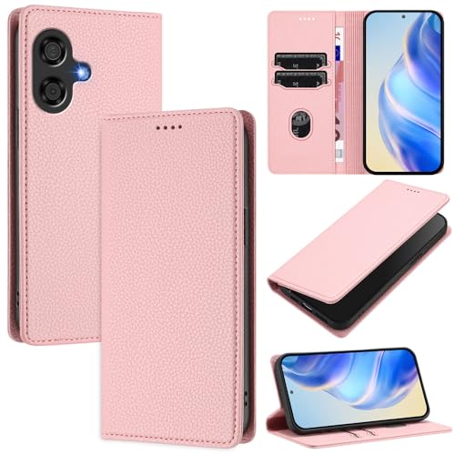 GBWQPLJV Fashion Business Schutzhülle für Coolpad Cool 40i CoolpadCool40i, stoßfest, mit Magnetverschluss, Kartenschlitz, Brieftaschenclip, Lederhülle, Rosa von GBWQPLJV