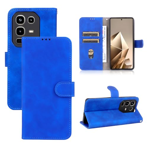 GBWQPLJV Schutzhülle für Infinix Note 50 Pro Note50Pro 4G, Magnetverschluss, Lederhülle, Kartenschlitz, Brieftaschen-Clip (Note 50 Pro 4G, Blau) von GBWQPLJV