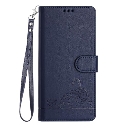 Hübsche geprägte Anti-Fingerabdruck-Handyhülle, kompatibel mit Sony Xperia 10 IV Xperia10IV XQ-CC54, magnetisch, Kartenschlitz, Schlüsselband, Handyhülle, Blau Hübsche geprägte Anti-Fingerabdruck-Handyhülle, kompatibel mit Sony Xperia 10 IV Xperia10IV XQ-CC54, magnetisch, Kartenschlitz, Schlüsselband, Handyhülle, Blau von GBWQPLJV