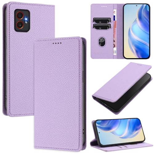 Multifunktionale magnetische Klapphülle aus Leder, kompatibel mit Samsung Galaxy XCover7 Pro XCover7Pro SM-G766B, Diebstahlschutz, Bürste, Kartenschlitz, Brieftaschen-Clip-Gehäuse (Samsung XCover7 Pro von GBWQPLJV