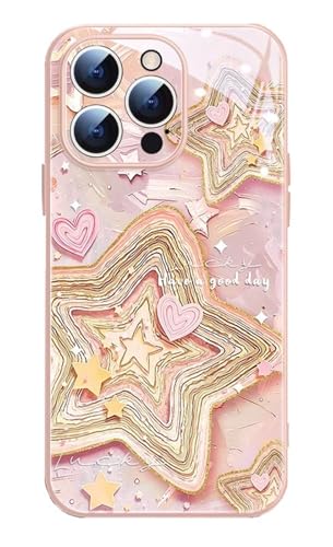 GBZHMCASE Lucky Star Handyhülle für iPhone 16 15 Pro Max, kompatibel mit iPhone 14 13 Pro(Pink,for iPhone 11Pro Max) von GBZHMCASE