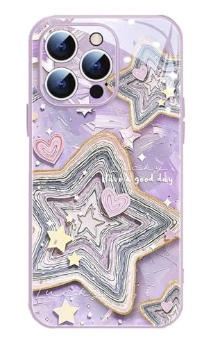 GBZHMCASE Lucky Star Handyhülle für iPhone 16 15 Pro Max, kompatibel mit iPhone 14 13 Pro(Purple A,for iPhone 11 Pro) von GBZHMCASE