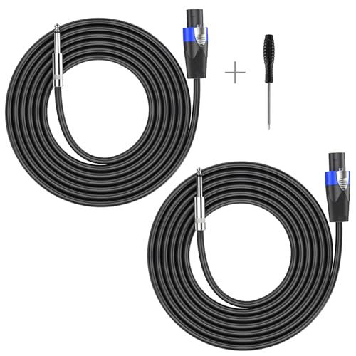 GCTBL 20M 2pack Speakon zu 1/4" Lautsprecherkabel 6.35mm TS Stecker Kabel Audio Verstärker Kabel für Guiar DJ/PA Lautsprecher GCTBL 20M 2pack Speakon zu 1/4" Lautsprecherkabel 6.35mm TS Stecker Kabel Audio Verstärker Kabel für Guiar DJ/PA Lautsprecher von GCTBL