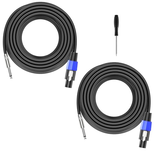 GCTBL 20M 2pack Speakon zu 1/4" Lautsprecherkabel Audio Verstärker Kabel DJ/PA Speakon Kabel mit Twist Lock GCTBL 20M 2pack Speakon zu 1/4" Lautsprecherkabel Audio Verstärker Kabel DJ/PA Speakon Kabel mit Twist Lock von GCTBL