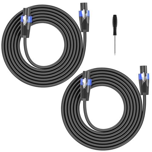 GCTBL 25M 2Pack Speakon auf Speakon Kabel, Professionelles 12 Gauge Audiokabel DJ/PA Lautsprecherkabel mit Twist Lock GCTBL 25M 2Pack Speakon auf Speakon Kabel, Professionelles 12 Gauge Audiokabel DJ/PA Lautsprecherkabel mit Twist Lock von GCTBL