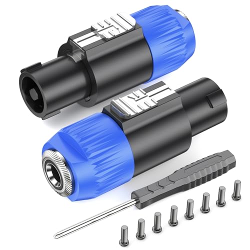 GCTBL 2Pack NL4FC Speakon auf 1/4" Steckverbinder 4-polig männlich auf 1/4" TS weiblich Mono Stecker Kabel Adapter Audio Konverter für NL4FC NL4FX NL2FC GCTBL 2Pack NL4FC Speakon auf 1/4" Steckverbinder 4-polig männlich auf 1/4" TS weiblich Mono Stecker Kabel Adapter Audio Konverter für NL4FC NL4FX NL2FC von GCTBL