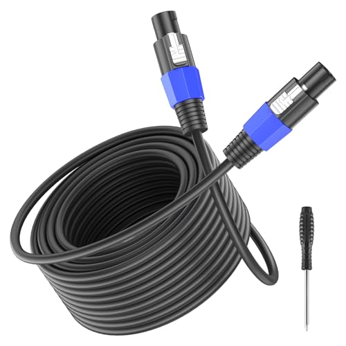 GCTBL 50M Speakon zu Speakon Kabel DJ/PA Lautsprecherkabel mit Speakon Stecker für Audio Verstärker 12 Guage Cord Wire Kabel mit Twist Lock GCTBL 50M Speakon zu Speakon Kabel DJ/PA Lautsprecherkabel mit Speakon Stecker für Audio Verstärker 12 Guage Cord Wire Kabel mit Twist Lock von GCTBL