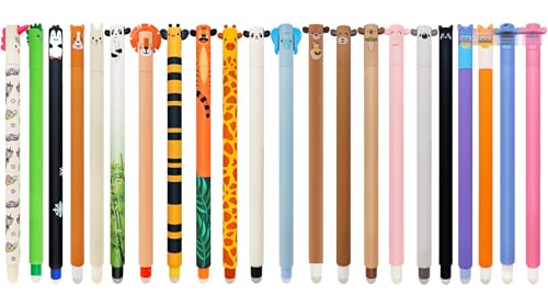 Set aus 10 radierbaren Gelstiften mit wärmeempfindlicher Tinte,Kawaii Verschiedene Tiermotive, Mehrfarbig Temperaturempfindlich, 0,7 mm Spitze, Zufälliger Stil Set aus 10 radierbaren Gelstiften mit wärmeempfindlicher Tinte,Kawaii Verschiedene Tiermotive, Mehrfarbig Temperaturempfindlich, 0,7 mm Spitze, Zufälliger Stil von GDFJBG