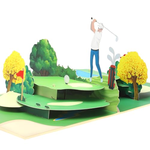 GDJIAJT Golf Grußkarte, Pop Up Golf Karte zum Ruhestand, Pop Up Karte Golf – 3D Geschenkkarte zum Geburtstag, als Gutschein für Golfspieler oder Geburtstagskarte für Golfer GDJIAJT Golf Grußkarte, Pop Up Golf Karte zum Ruhestand, Pop Up Karte Golf – 3D Geschenkkarte zum Geburtstag, als Gutschein für Golfspieler oder Geburtstagskarte für Golfer von GDJIAJT