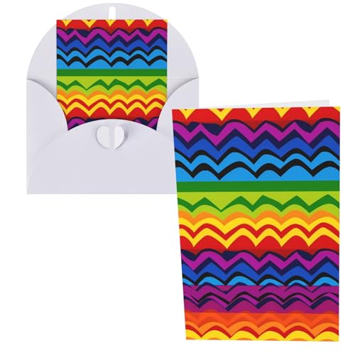 GDSHJKLW Gay Pride Grußkarte mit Regenbogen-Muster, blanko, mit Umschlägen, 10,2 x 15,2 cm, Dankeskarten, Notizkarten, alle Anlässe, für Weihnachten, Feiertage, Geburtstag, Abschlussfeier, Jubiläen, GDSHJKLW Gay Pride Grußkarte mit Regenbogen-Muster, blanko, mit Umschlägen, 10,2 x 15,2 cm, Dankeskarten, Notizkarten, alle Anlässe, für Weihnachten, Feiertage, Geburtstag, Abschlussfeier, Jubiläen, von GDSHJKLW